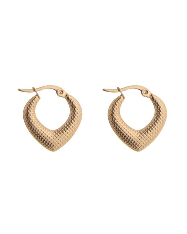 Heart Shaped Hoop Earrings