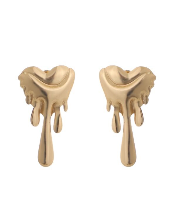 Drip Heart Statement Earrings