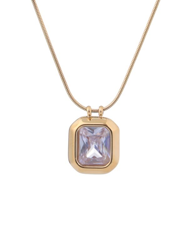 Single-Stone Crystal Pendant Necklace