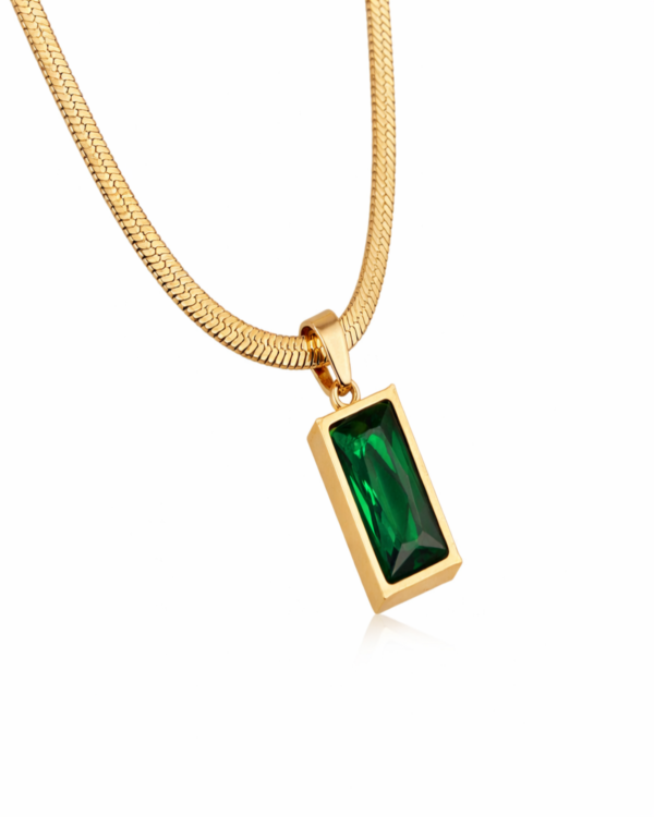 Emerald Green Pendant Necklace