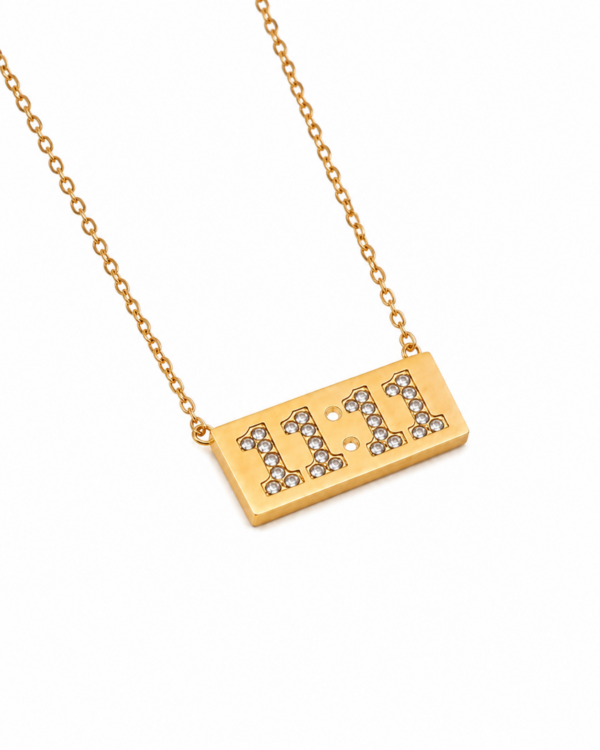 11:11 Cubic Zirconia Pendant Necklace