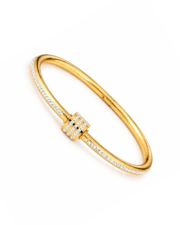 White Stone Studded Minimal Bracelet