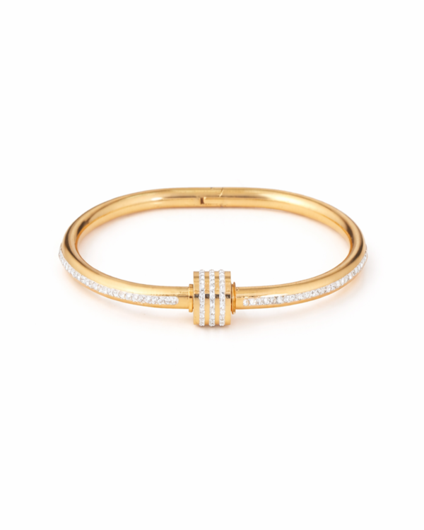 White Stone Studded Minimal Bracelet