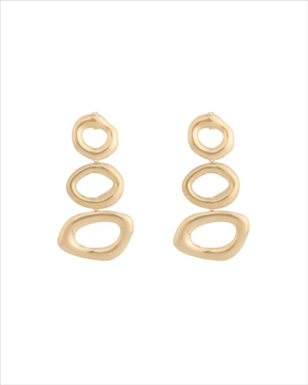 Organic Oval Drop Earrings