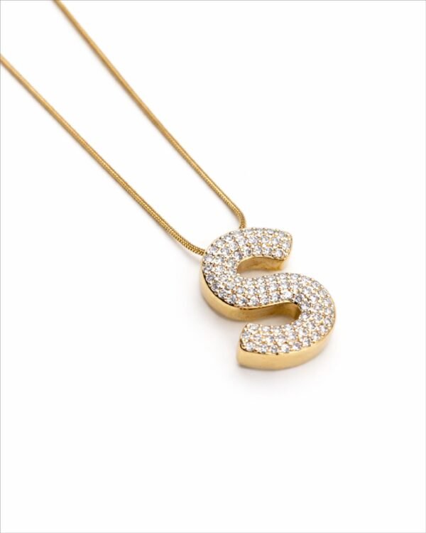 Letter S Zircon Necklace