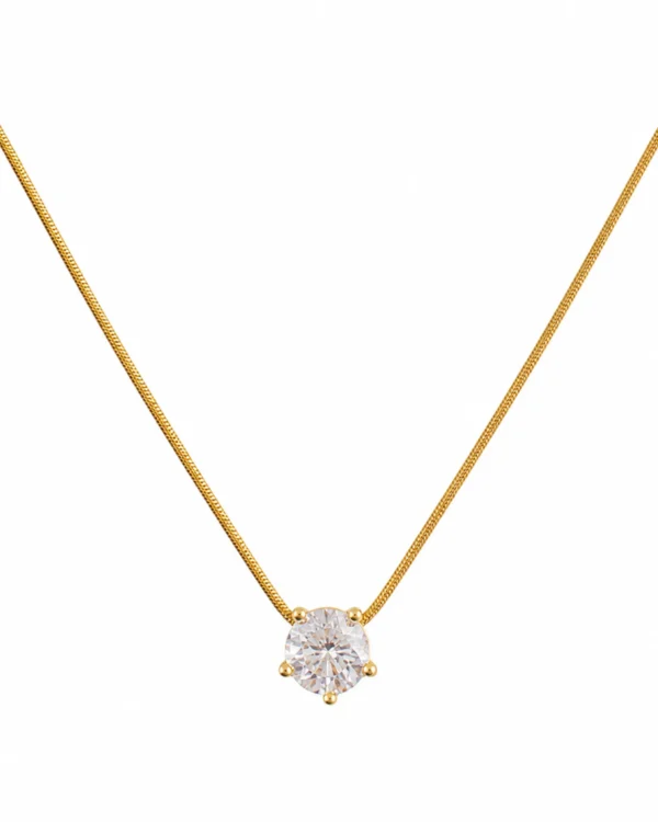 Solitaire Crystal Necklace for Women