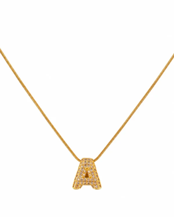 Small Initial A Necklace for Women